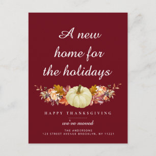 Carte Postale faire-part de déplacement du bon thanksgiving d'au