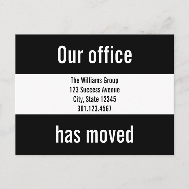 Carte postale Faire-part de déplacement Office per (Devant)