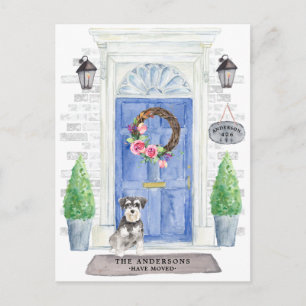Carte Postale Faire-part de déplacement Schnauzer miniature