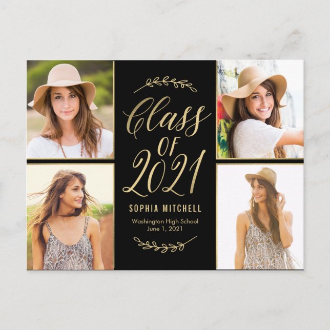 Carte postale Faire-part de diplôme radiant (Devant)