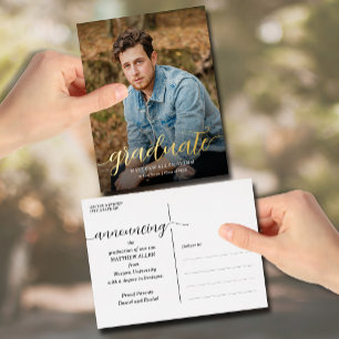 Carte postale Faire-part de finition de script
