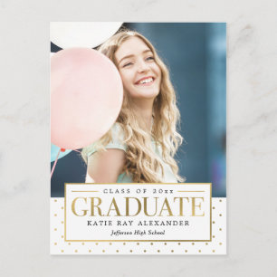 Carte postale Faire-part de graduation de balise s