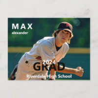 faire-part de graduation de baseball 2024