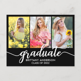 Carte Postale Faire-part de graduation moderne 3 photo