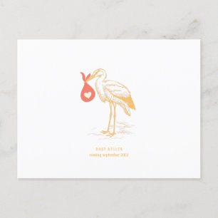 Carte Postale Faire-part de grossesse de Stork