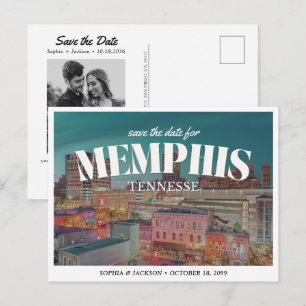 Carte Postale Faire-part de mariage à Memphis, ciel rétro