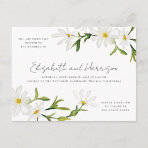 Carte postale Faire-part de mariage aquarelle