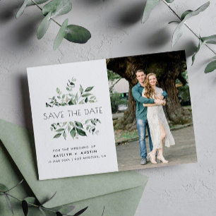 Carte Postale faire part de mariage avec lettrage sur cadre d'eu