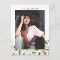 Faire-part de mariage avec photo de Noël