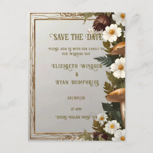 Carte postale Faire-part de mariage botanique