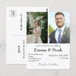 Carte Postale Faire-part de mariage de budget photo personnalisé