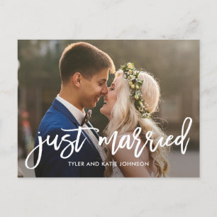 Carte Postale Faire-part de Mariage de couleur modifiable de cha