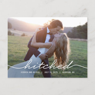 Carte Postale Faire-part de Mariage de couleur modifiable haché