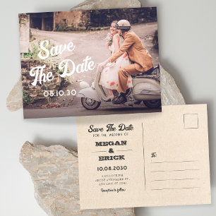Carte Postale Faire-part de mariage de couple rétro