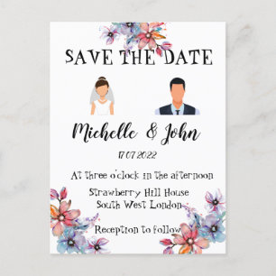 Carte Postale Faire-part de mariage drôle