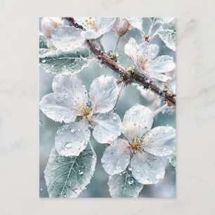 Carte Postale Faire-part de mariage Elegant Sakura au-dessus de