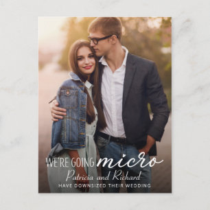 Carte Postale Faire-part de mariage intimiste avec jolie photo