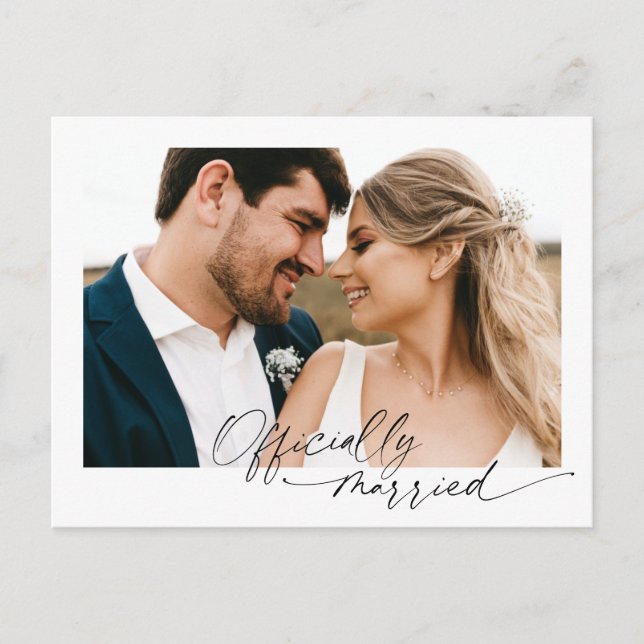 Carte Postale Faire-part de mariage officiel pour un mariage cél (Devant)