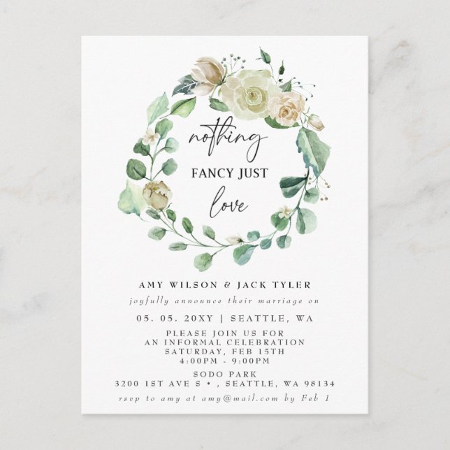 Carte Postale Faire-Part de Mariage Rien de Fantaisiste Juste de (Devant)