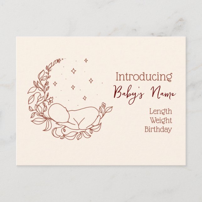 Carte postale Faire-part de naissance (Devant)