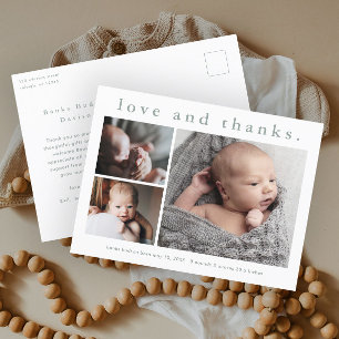 Carte Postale Faire-part de naissance bébé avec photo et message