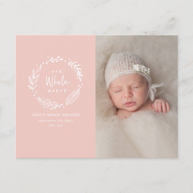 Carte postale faire-part de naissance de la couron (Devant)