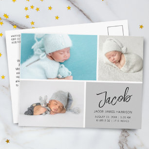 Carte Postale Faire-Part de Naissance Moderne Photos