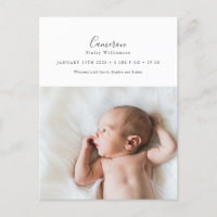 Faire-part de naissance photo à script élégant min