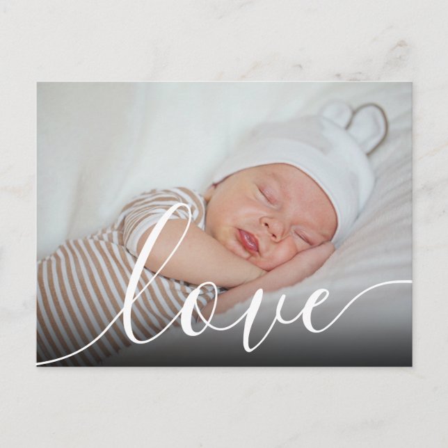 Carte Postale Faire-part de naissance photo bébé moderne (Devant)