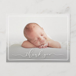 Carte Postale Faire-part de naissance photo Merci bébé