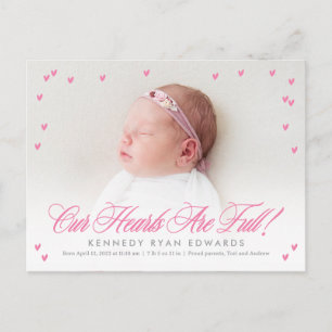 Carte postale Faire-part de naissance pour bébé au