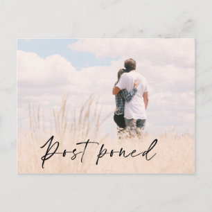 Carte Postale Faire-part de report de date de mariage avec photo