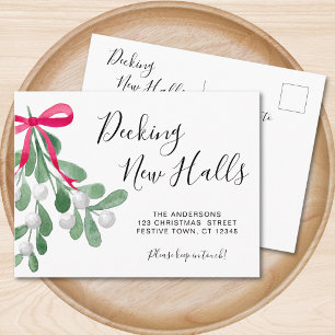 Carte Postale Faire-part Décoration de nouveaux halls Fêtes de Noël Déménag