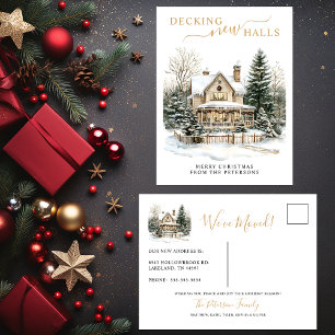 Carte Postale Faire-part Décoration de nouvelles salles Rustique Noël nouve