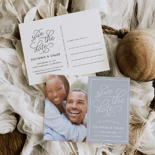 Carte Postale Faire-part Demande romantique   Photo Enregistrer la date