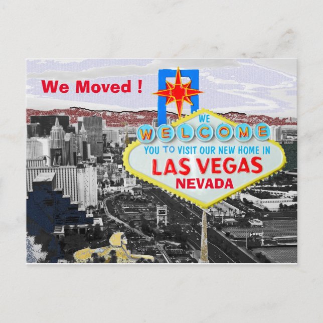 Carte Postale Faire-part Déménagement à Las Vegas (Devant)