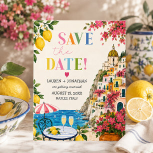 Carte Postale Faire-part Destination Italie Photo Enregistrez la Date