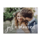 Deux photos | Coeur blanc et script juste marié