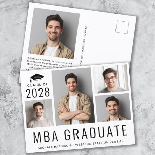 Carte Postale Faire-part Diplômé de la promotion MBA 5