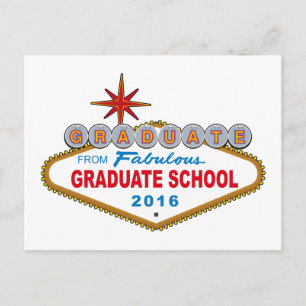 Carte Postale Faire-part Diplômé de l'école des diplômés fabuleux 2016 (Veg