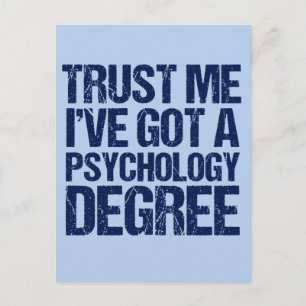 Carte Postale Faire-part Diplômé de psychologie drôle