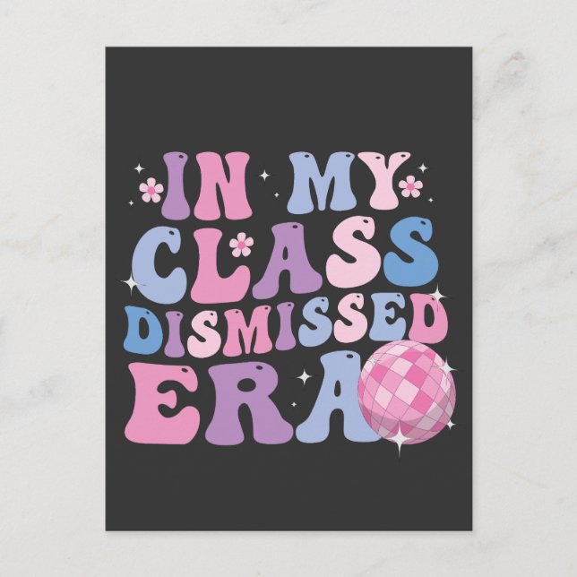 Carte Postale Faire-part Diplômé Drôle Dans Ma Classe Fermée Ere Rétro   (Devant)