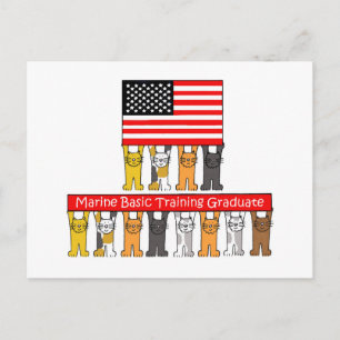 Carte Postale Faire-part Diplômé en formation de base en mer.