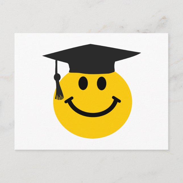 Carte Postale Faire-part Diplômé face avec casquette de diplôme (Devant)