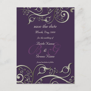 Carte Postale Faire-part do-it-yourself couleur, enregistrer la date, monoc
