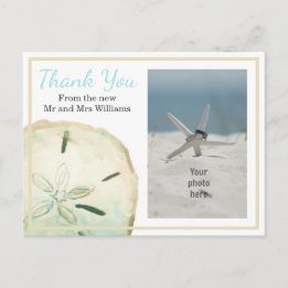 Carte Postale Faire-part Dollar des Sables Merci Plage Photo