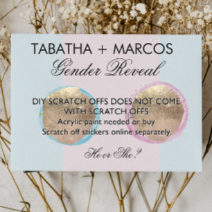 Carte Postale Faire-part Donut Baby Genre Révéler do-it-yourself Scratch Ca