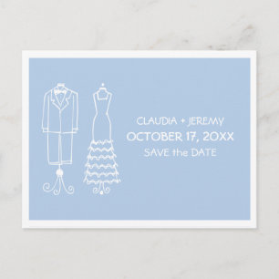 Carte Postale Faire-part Doodle de mariage   Sauvegarder la date