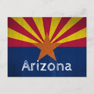 Carte Postale Faire-part Drapeau de l'Arizona se dirigeant vers le sud