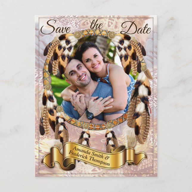 Carte Postale Faire-part Dream Catcher Enregistrer la date (Devant)